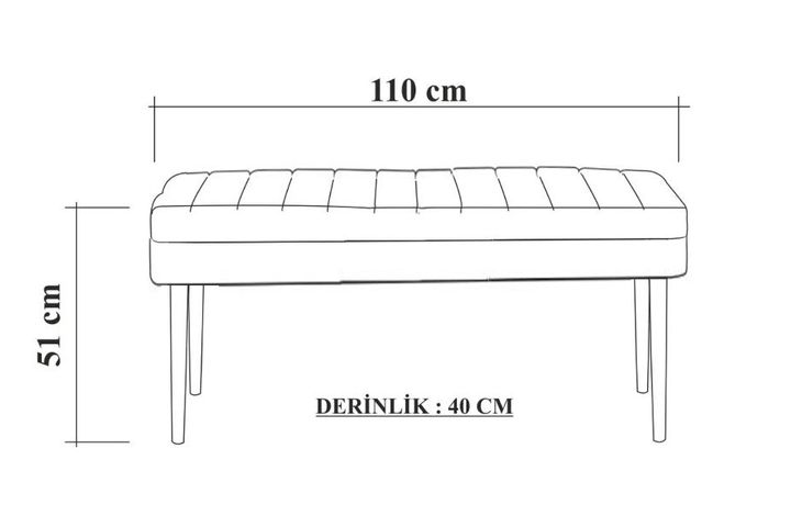 Vina Opbergbank Gestoffeerd, Walnoot & Antraciet