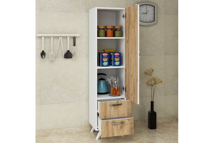 Hamol Kitchen Cabinet, Light Wood