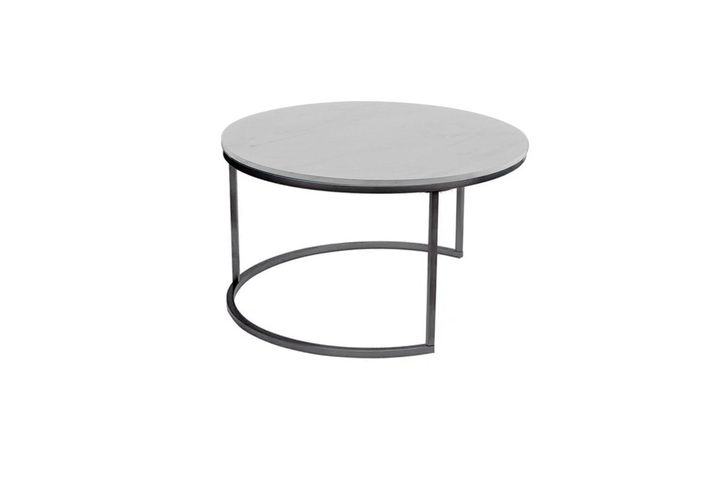 Vita Coffee Table Set, White & Black