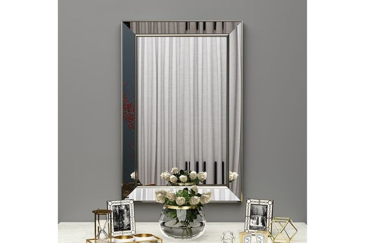 Mone Dekorativer Konsolentisch Spiegel, 50x75 cm, Silber