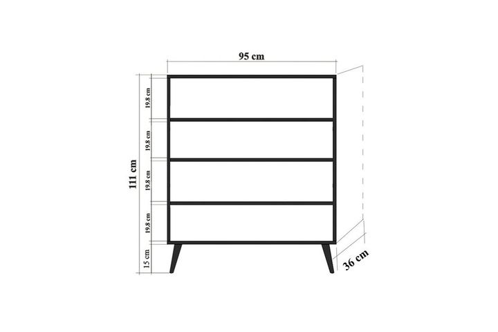 Multikabin Kleurenkast Met Houten Poot