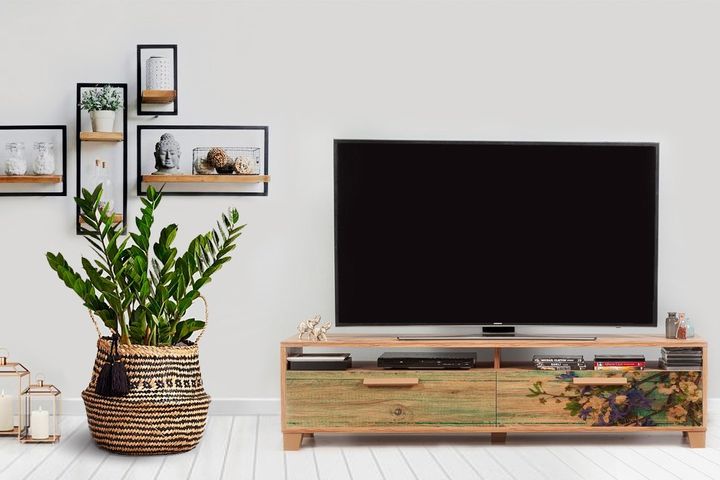 Leroy Floral TV Unit, 160 cm, Multicolour