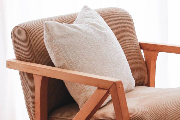 Joan Nini Fluwelen Schommelstoel, Lichtbruin