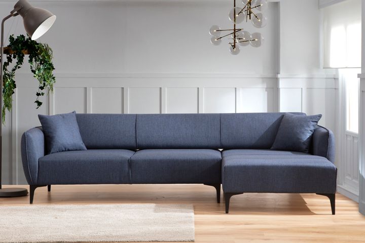 Bellisimo Hoekbank Rechts, Donkerblauw