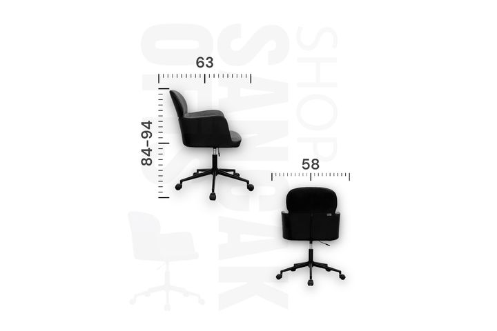 Sancak Office Roll Bureaustoel, Coffee Tan
