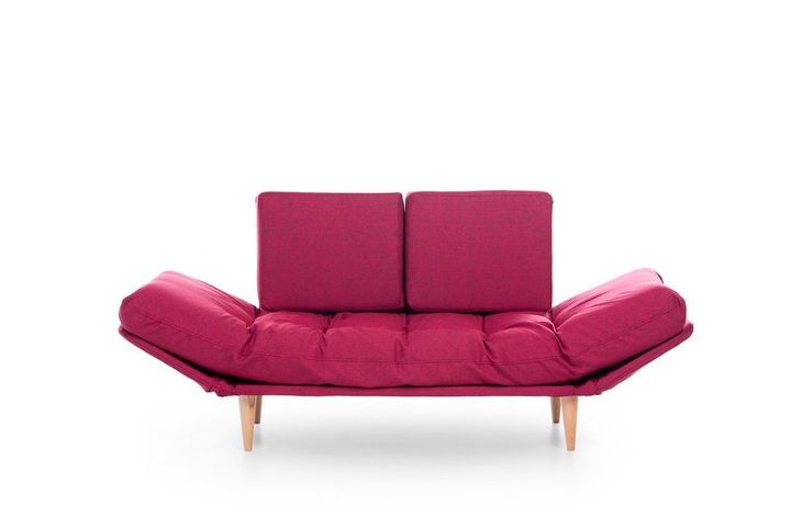 Futon Nina 2-Zitsbank, Bordeauxrood