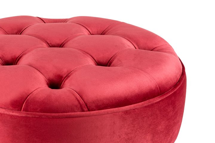 Craft Ronde Poef, Rood