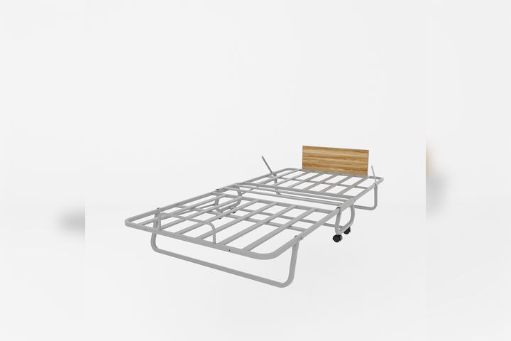 Sigma Single Folding Bed, 90 x 190 cm, Grey