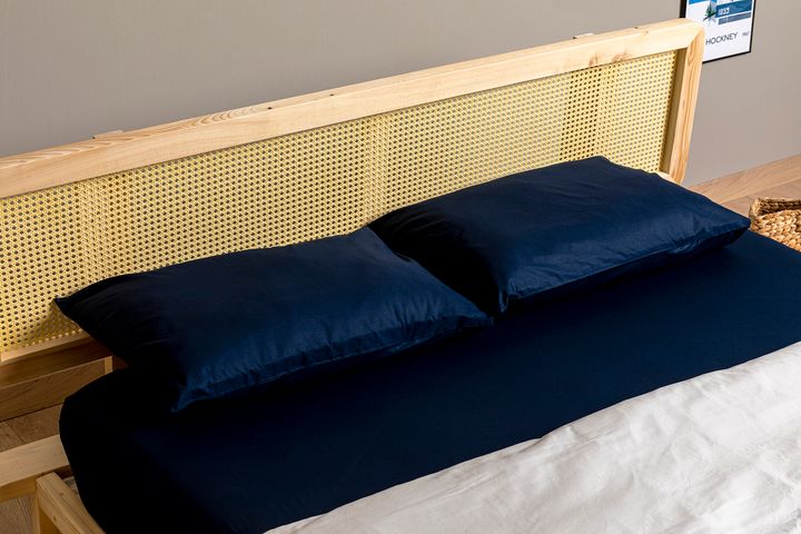 Ranforce Fitted Sheet, Single Size, Navy