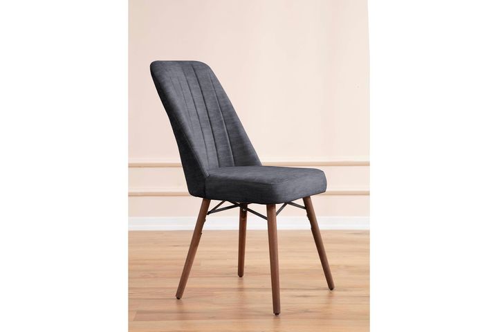 Lydiana Eettafelset voor 4 Personen, 130x80 cm, Antraciet