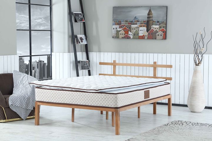 Bedcraft Pascha Medical Natural Volledig Orthapedisch Tweepersoonsmatras Met Ritspad, 160X200