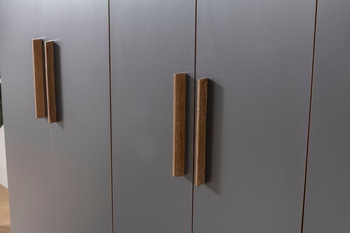 Washiba 6 Door Wardrobe, Grey