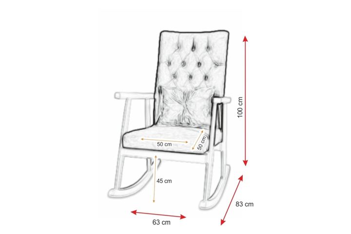 Asedia Trend Authentieke Schommelstoel, Natuurlijke Kleur