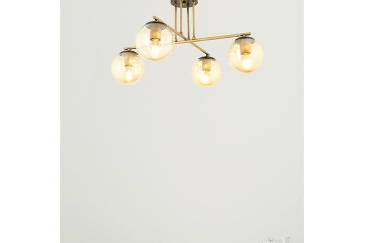 Apliqa Mally Hanglamp met 4 Lampjes, Mat Goud