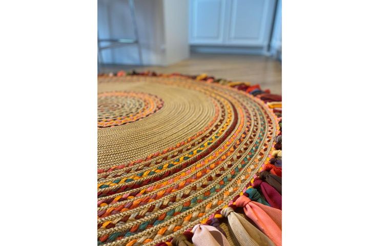 Milda Regina Rond Jute Tapijt, 200x200 cm