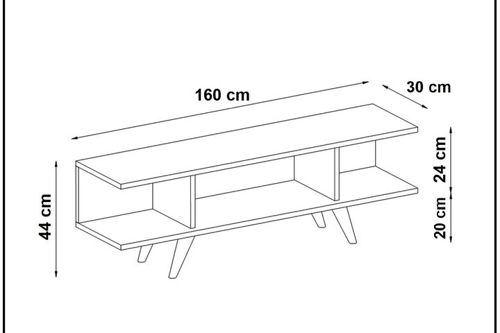 Eco TV-Meubel, 160 cm, Pijnboom