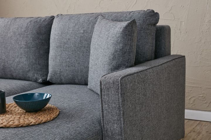 Eva-Serie 3-Zitsbank Met Bed Functie, Grijs
