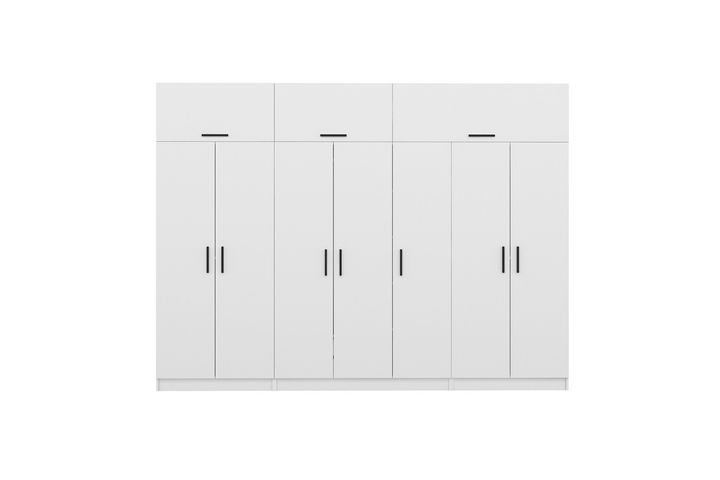 Medway Tideway Kledingkast met 7 Deuren en Bovenkast, Wit