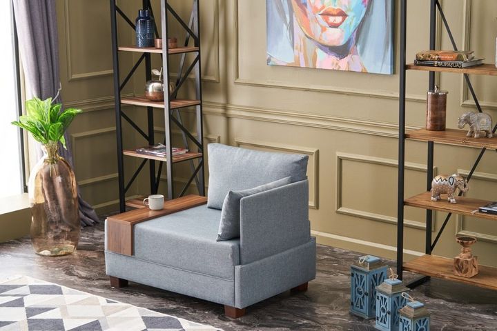 Fly Fauteuil, Rechts, Blauw