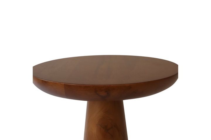 Mushroom Side Table, 50 cm, Walnut