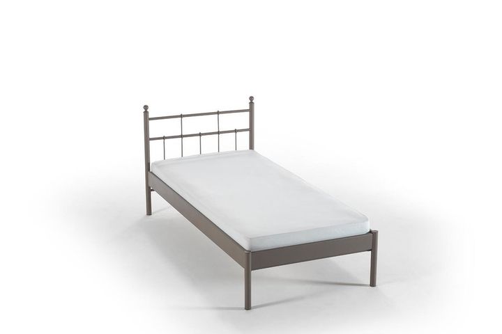 Lalas-S Metalen Bedframe, 90x200 cm, Bruin