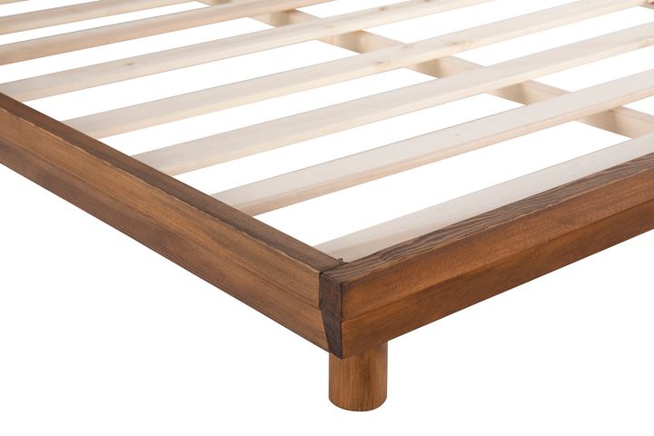 Luna Hendrick Houten Bedframe, 100x200 cm, Walnoot