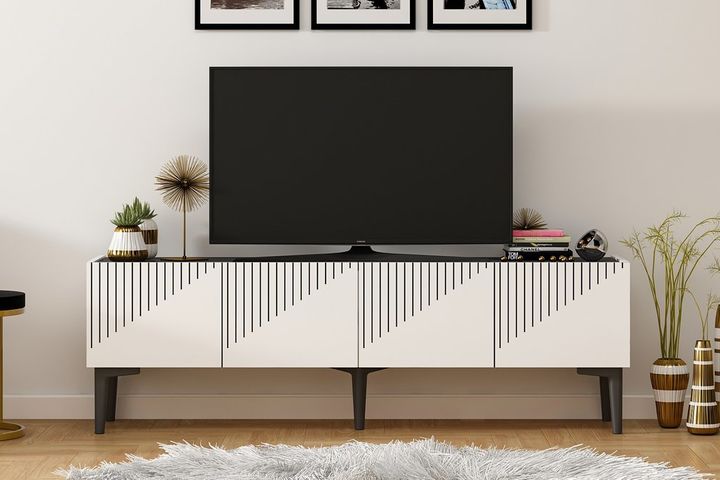 Grand TV-Lowboard, Weiß