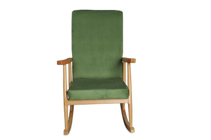 Asedia Trend Schommelstoel, Groen & Natuurlijke Kleur