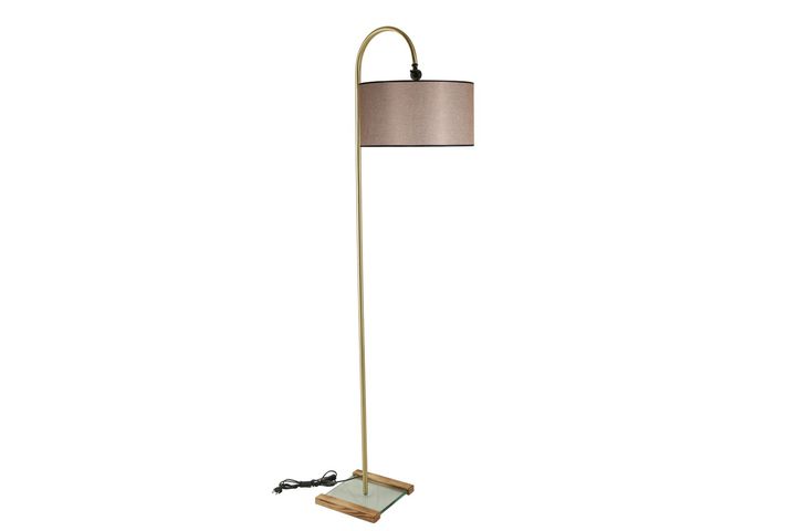 Marcella Cilinder Vloerlamp, Mat Goud