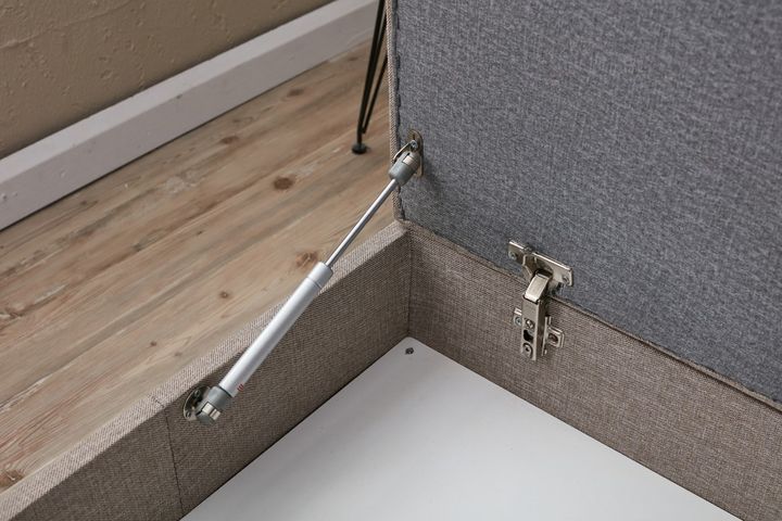 Eva Hoekbank Rechts met Voetenbank, Creme