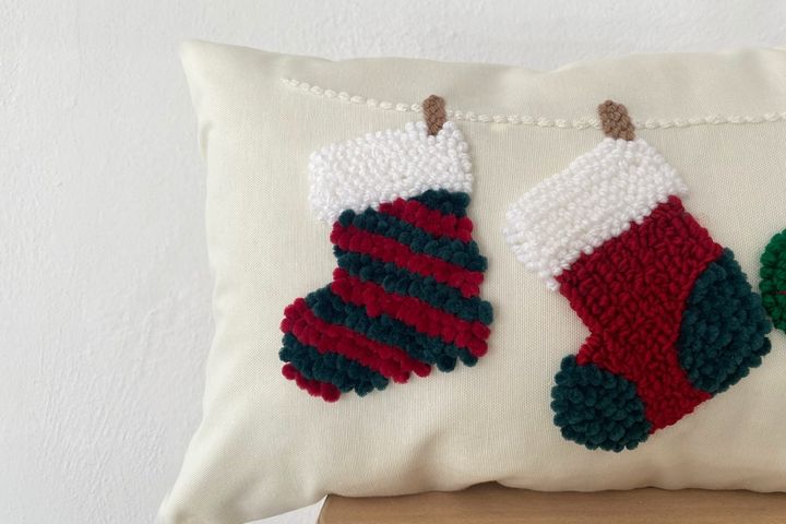Galia Design Kerst Sokken Punch Gevuld Kussenhoes