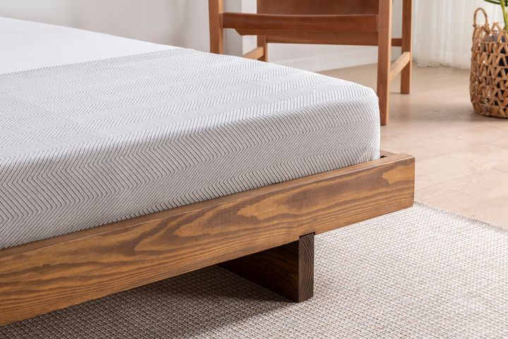 Luna Patna Houten Bedframe, 90x190 cm, Walnoot