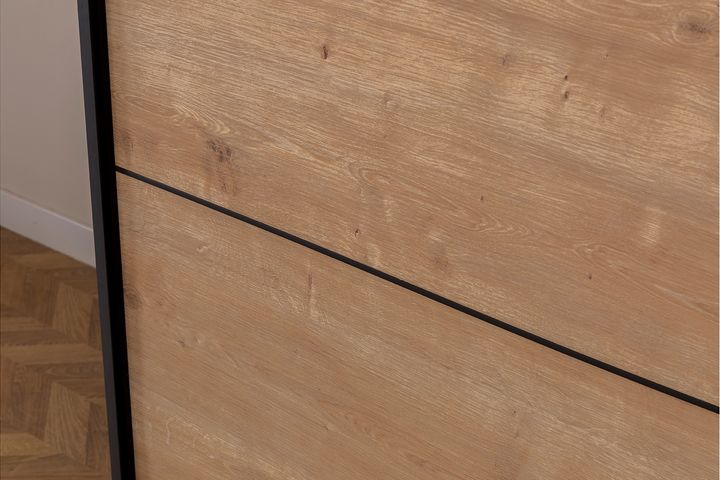 Panna Kledingkast met Schuifdeuren, Walnoot en Antraciet