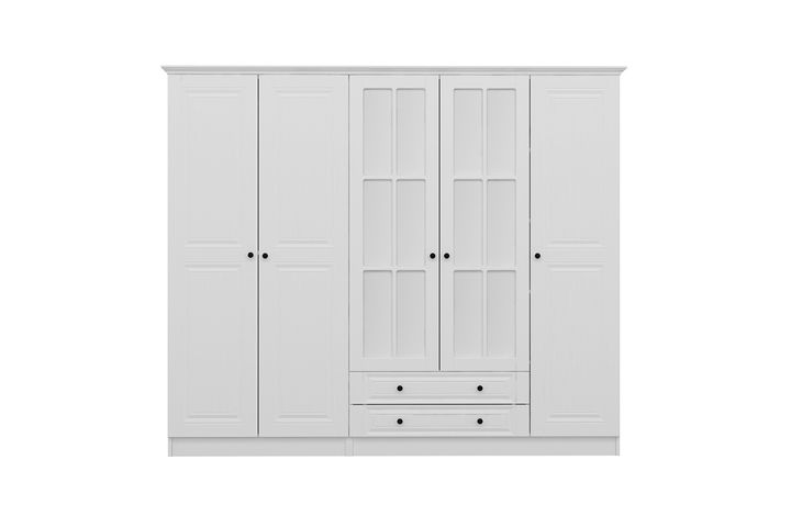 Tideway Crown Kledingkast met 5 Deuren en 2 Lades, 190 cm, Wit