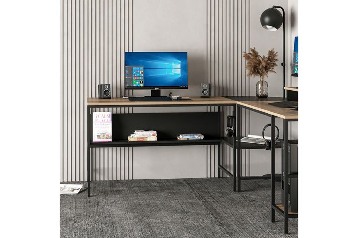 Medway Greta Hoekbureau, Walnoot en Zwart