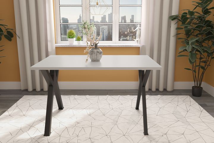 Allemy Eettafel, 120x80 cm, Wit