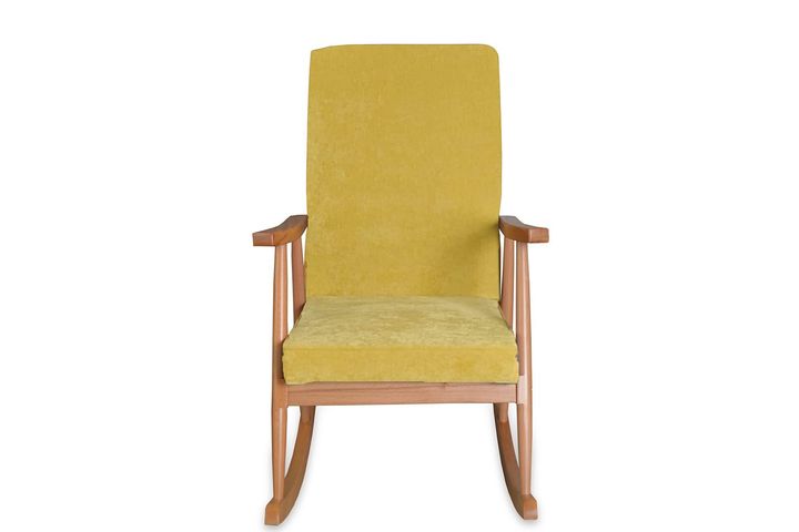 Asedia Trend Schommelstoel, Geel & Natuurlijke Kleur