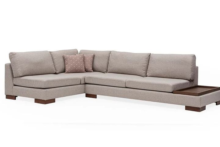 Tulip Hoekbank Links, Creme (Zonder pouf)