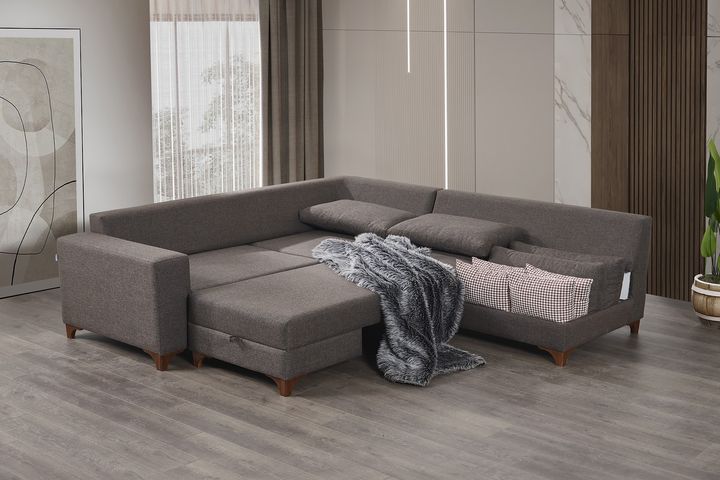 Masse Hoekbank Rechts, Bruin