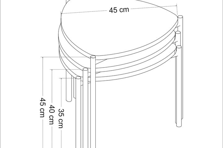 Medway Lenny Zettafelset , 3 Delig, Antraciet
