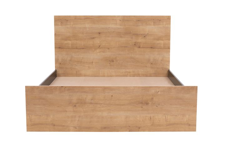Panna European King Size Bed, 160 x 200 cm, Walnut