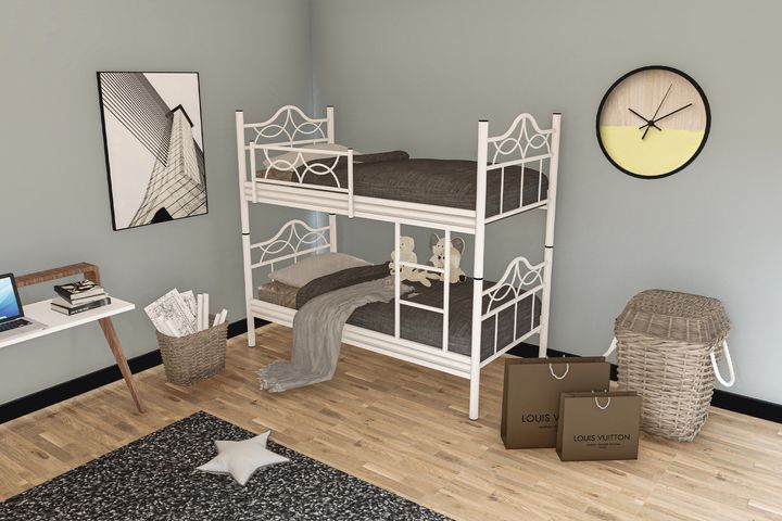 Hadley Stapelbed, 90x190cm, Wit