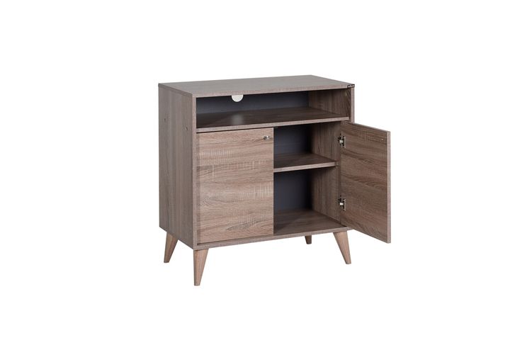 London Hallway Storage Cabinet, Light Wood