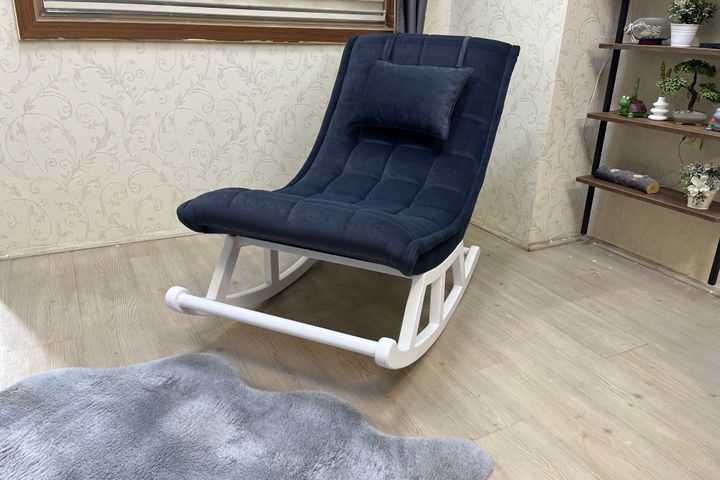 Asedia Maeve Schommelstoel, Antraciet & Wit