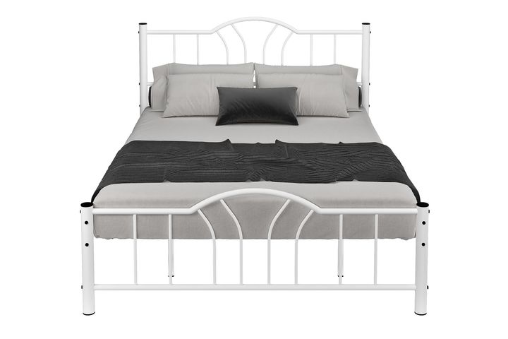Bella Metalen Bedframe, 160x200 cm, Wit
