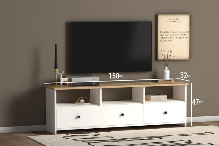 Fly Country TV Unit, 150 cm, White