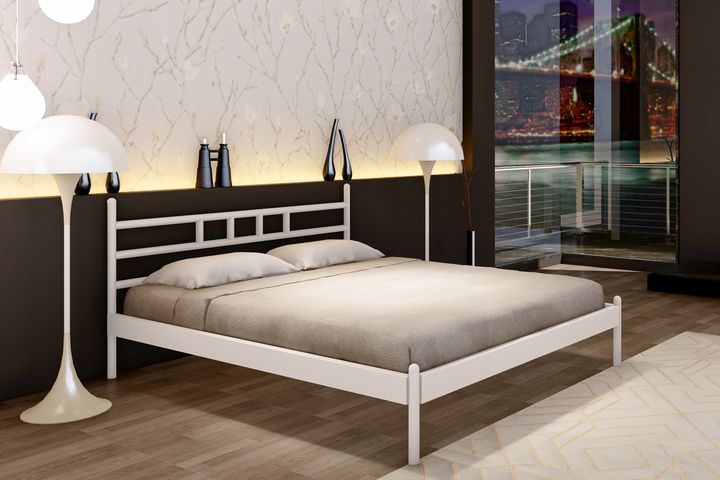 Diego Bedframe, 140x190 cm, Wit