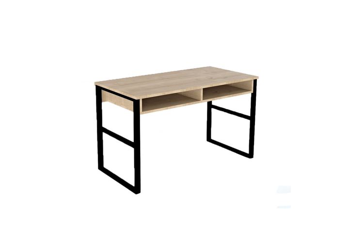 Misto Study Desk with Metal Legs, Oak