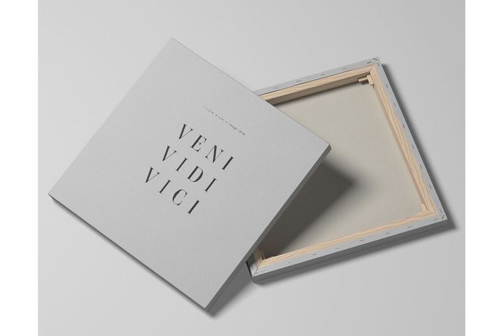 Veni Minimale Afbeelding Op Canvas, 70x70 cm