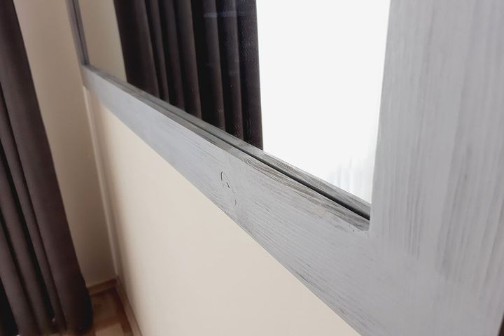 Wood Rechthoekige Staande Spiegel, 150x70 cm, Grijs